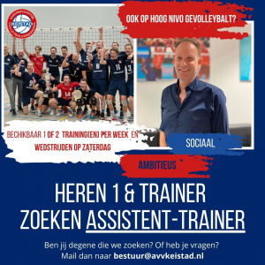 assistent trainer gezocht