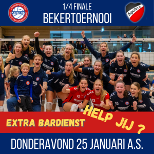 Extra bardienst bekertoernooi