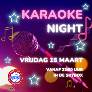 karaoke avond 15 maart
